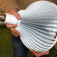 LED lampa E40: zařízení, vlastnosti, rozsah