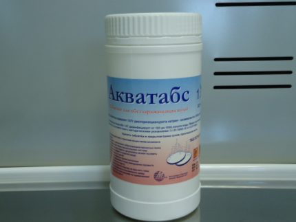Aquatabs - comprimate care conțin clor