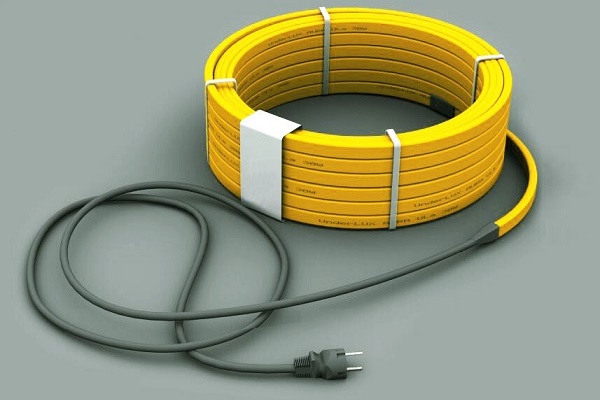 Extherm Cable calefactor autorregulable de 10 W/m con junta para calefacción interior de tuberías completamente prefabricado con enchufe Schuko se puede utilizar en tuberías de agua potable de 2 m. 