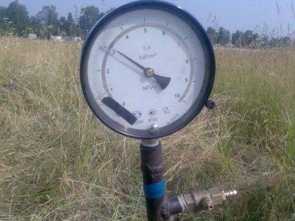 مقياس الضغط لاختبار الضغط لخط أنابيب الغاز