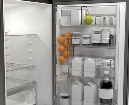 Interior arrangement of the refrigerator