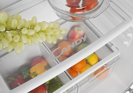 Features of food storage in Candy refrigerators