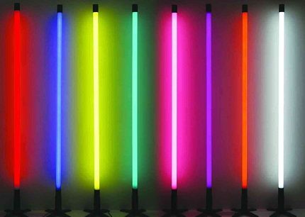 Luz de fondo de color fluorescente