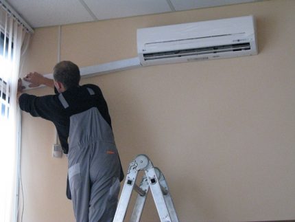 Installation of a split system after repair