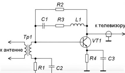 Circuit amplificator antena