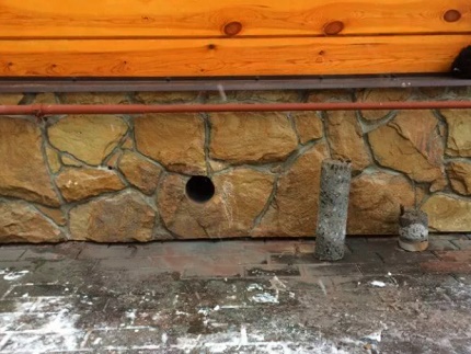 Ventilation in the foundation and basement of the house