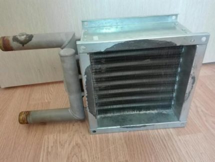 Calentador de agua para ventilación.